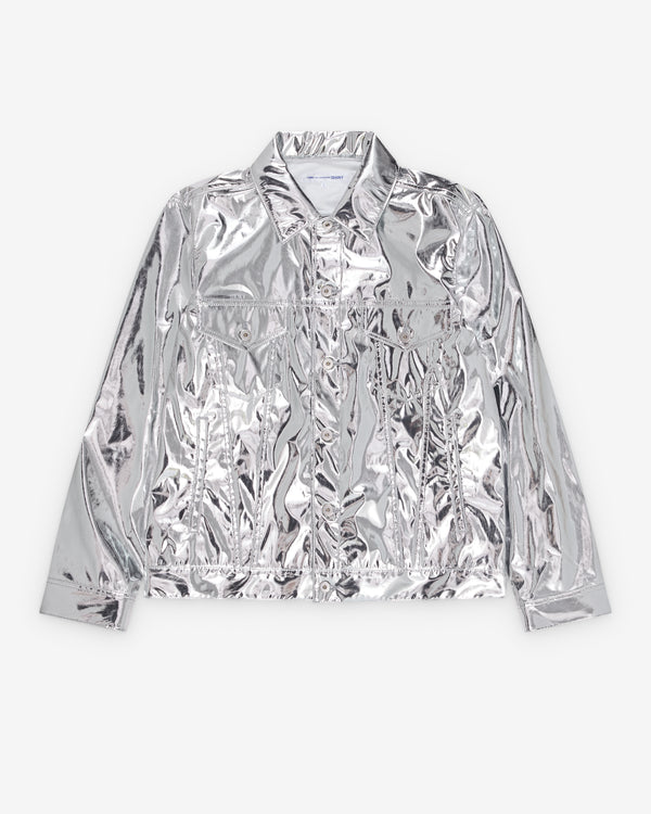 CDG Shirt - Men's Synthetic Leather - (Silver)