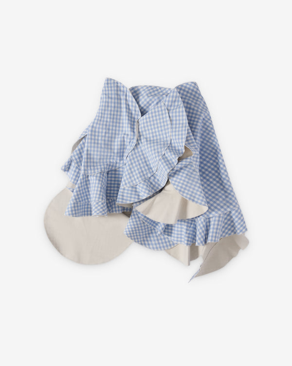 Tao - Women's Gingham Check Skirt - (Blue) AW26 TR-S015-051-1
