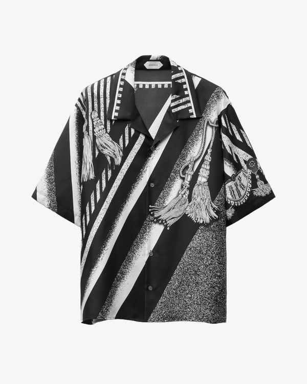 VERSACE - Men's Informal Shirt Silk Twill Print Formula 6 - (Black)