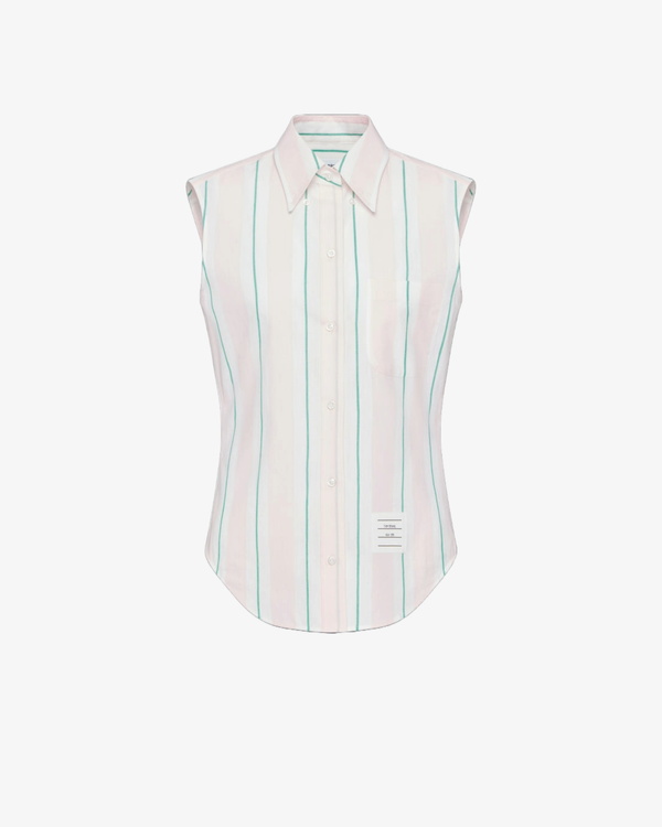 Thom Browne_Thom Browne - Women's Sleeveless Classic Button Down - (Pink)_SHIRTS