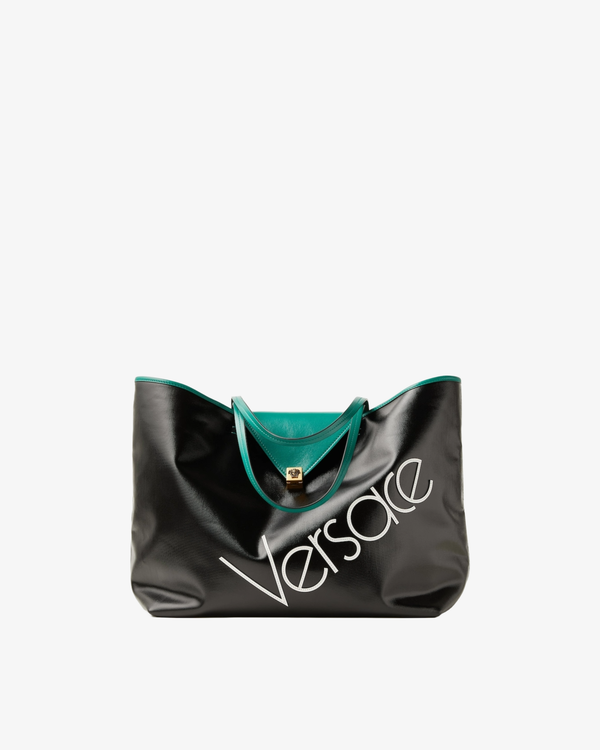 VERSACE - Women's Severine Large Coated Canvas Tote - (Green)