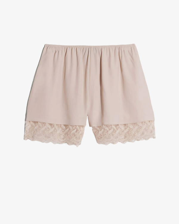 Simone Rocha_SIMONE ROCHA - Women's Lace Trim Negligee Shorts - (Nude) SS26 4177T 0514-SS26-NUDE_SHORTS