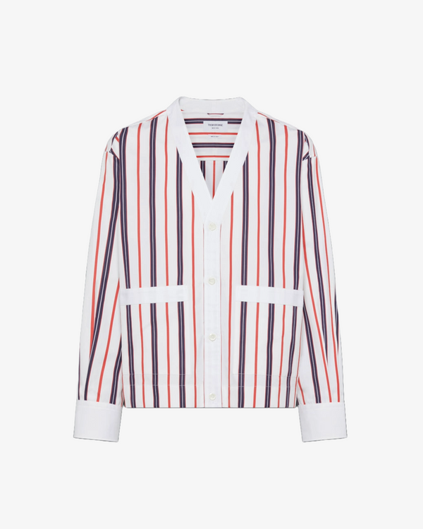 Thom Browne_Thom Browne - Men's Long Sleeve Cardigan Shirt - (Stripes)_SHIRTS