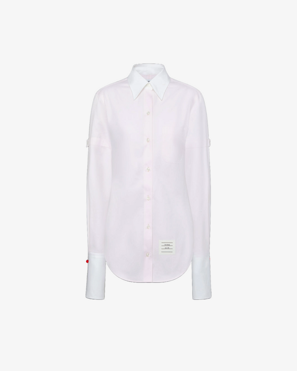 Thom Browne_Thom Browne - Women's Solid Poplin Armband French Cuff Shirt - (Pink)_SHIRTS