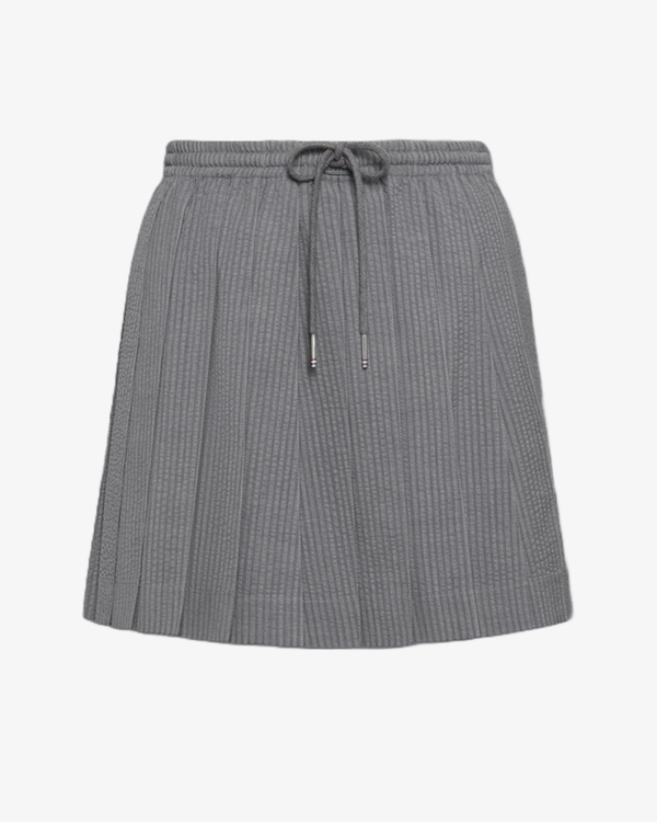 Thom Browne_Thom Browne - Women's Mini Length Drawstring Pleated Skirt - (Light Grey)_SKIRTS