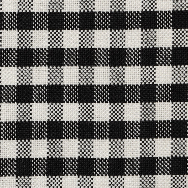 Danton_DANTON - Oxford Band Collar Long Sleeve Shirt - (Black x White Check)_SHIRTS
