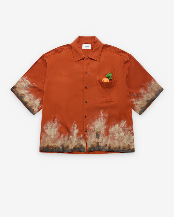 Doublet - Men's Mud-Hand-Painted Shirt - (Dark Orange)