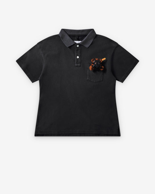 Doublet - Men's Gas Mask Bear Polo Shirt - (Black)