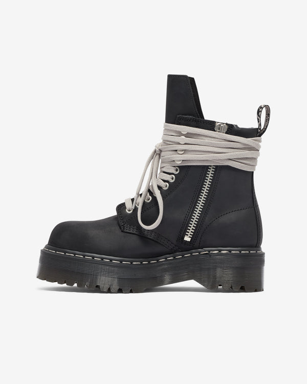 Rick Owens_Rick Owens - Dr. Martens Quad Sole Steel Toe Boot - (Black)_BOOTS