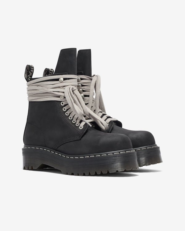 Rick Owens_Rick Owens - Dr. Martens Quad Sole Steel Toe Boot - (Black)_BOOTS