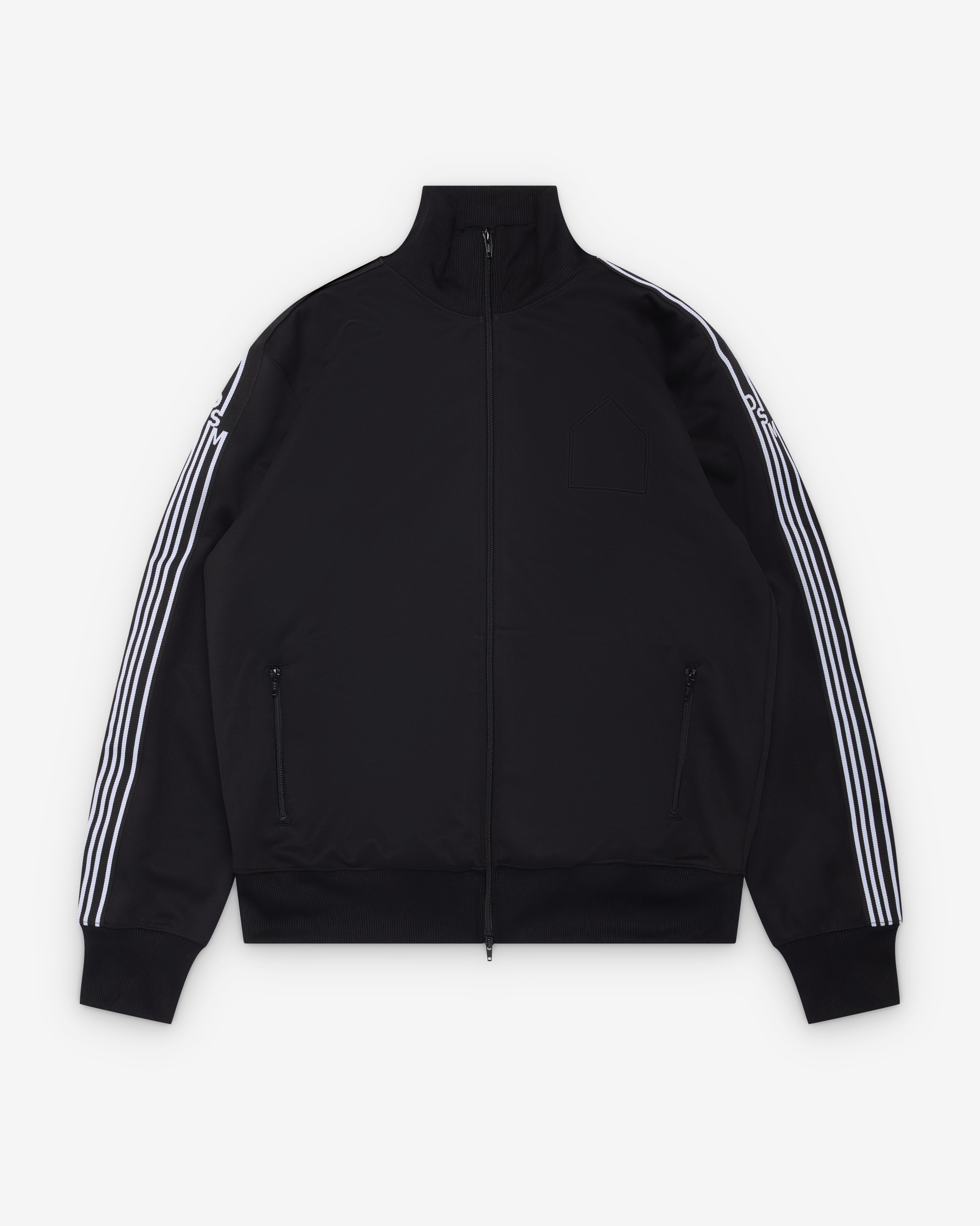 DSM Kei Ninomiya: Tracksuit Jacket Polyester Jersey Knit (Black