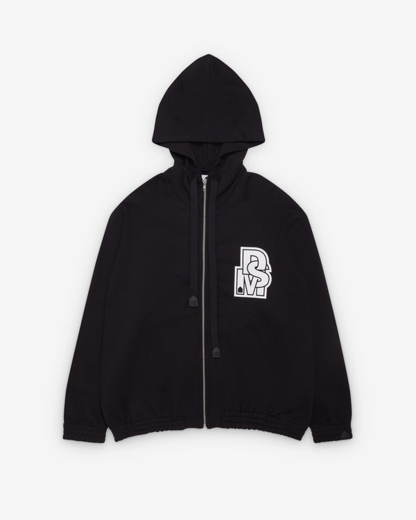 DSM Kei Ninomiya - Zipped Hoodie Cotton Back Pile Knit - (Black)