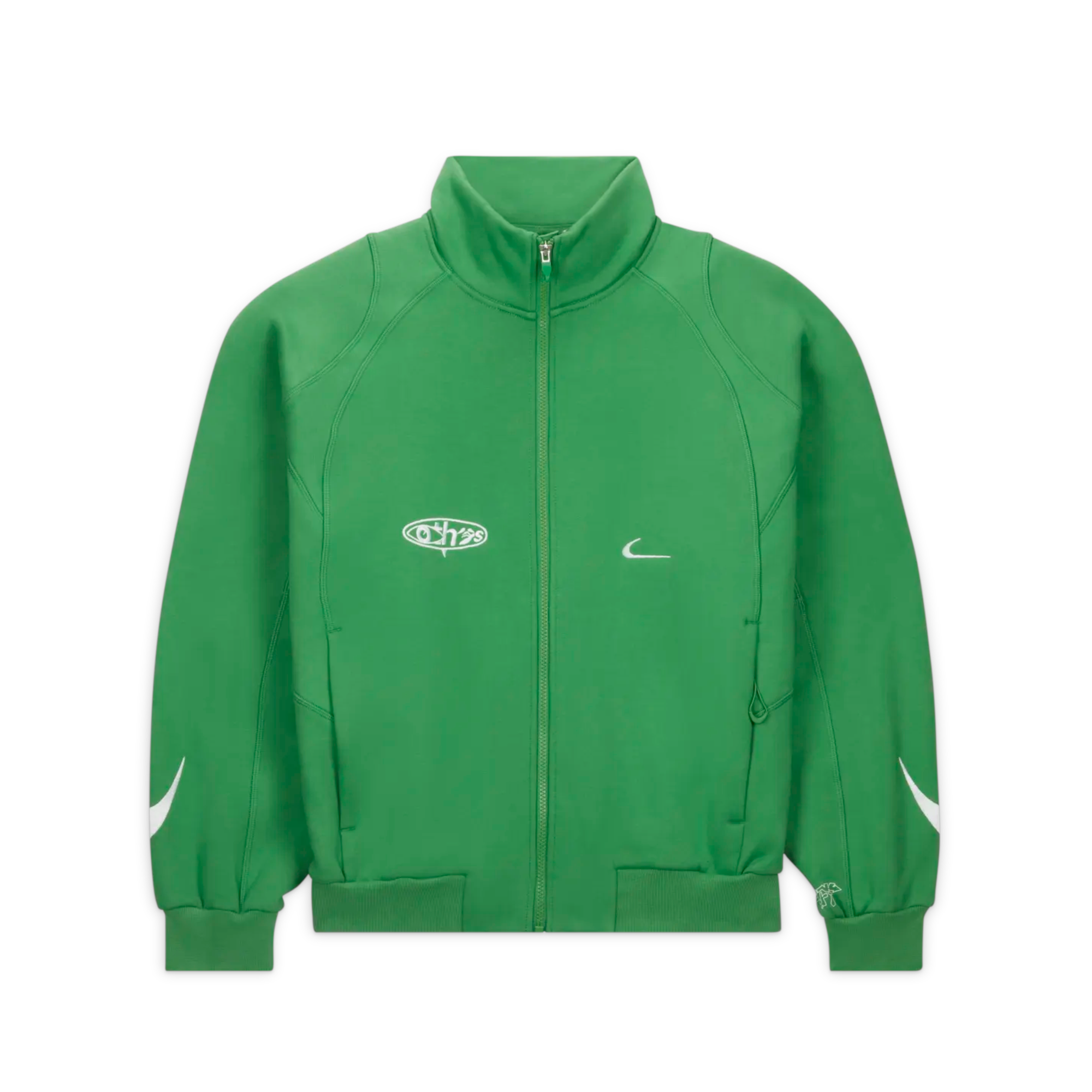 Nike tracksuit sales green and white