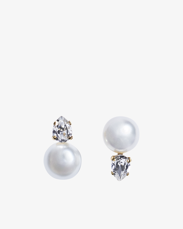 Simone Rocha - Women's Pearl & Crystal Dagger Stud Earrings - (Pearl)