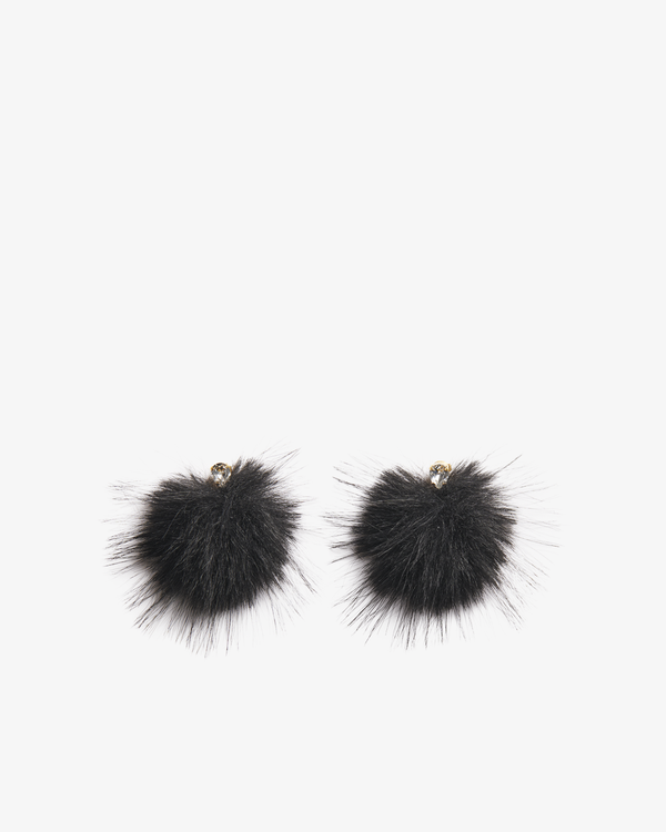 Simone Rocha - Women's Crystal Stud Pompom Earrings - (Black)