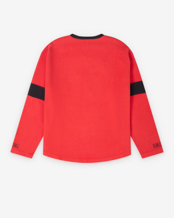 ERL - Men's Red Hockey Sweatshirt Knit - (Red)
