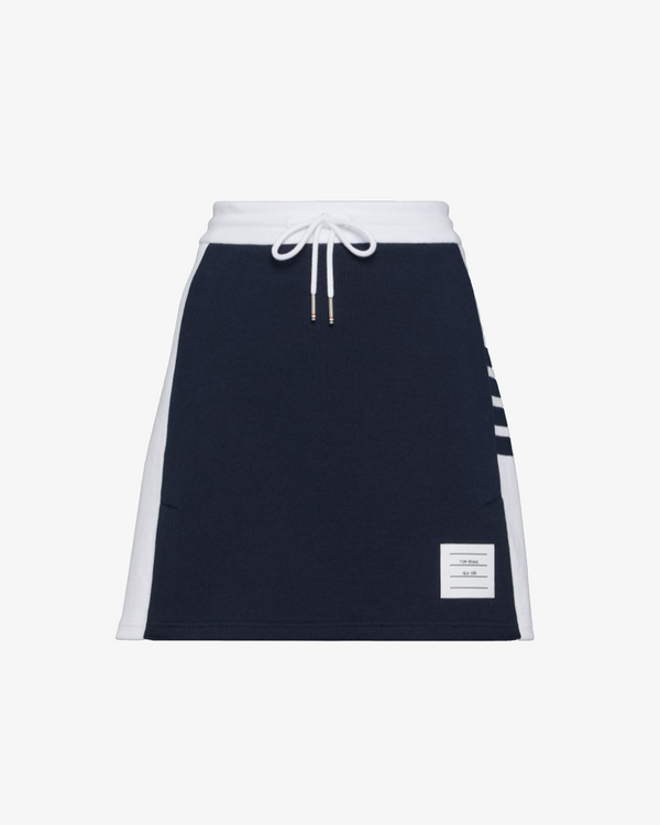 THOM BROWNE - Women's Classic 4-Bar Jersey Mini Skirt - (Navy415)