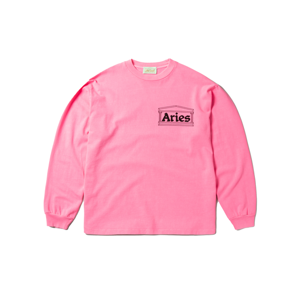 ARIES - Temple Ls Tee - (Fluoro Pink)