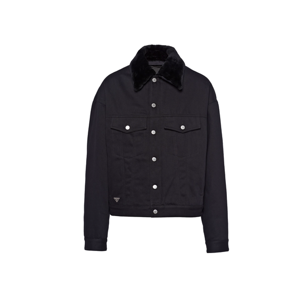 PRADA - Men's Denim Jacket With Detachable Collar - (Black)