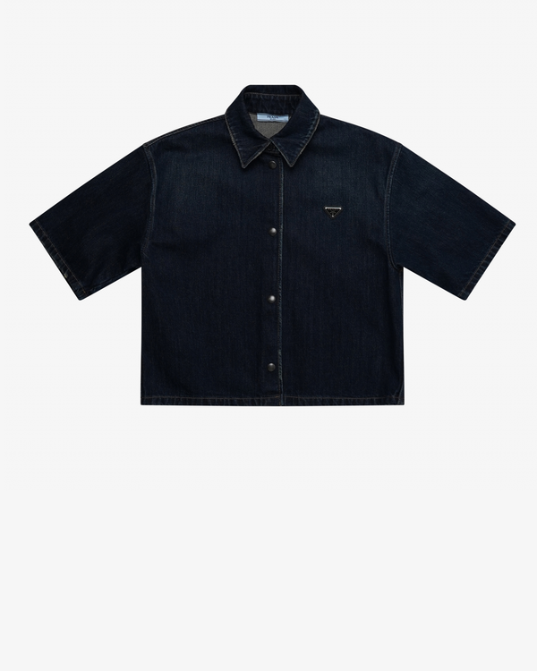 Prada - Women's Denim Washed Denim Tops - (Denim)