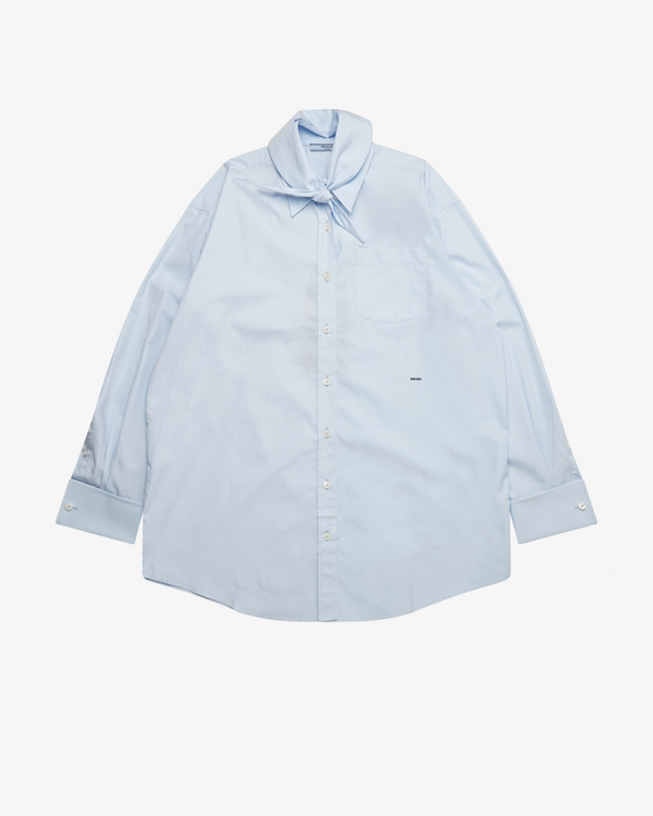Prada - Women's Popeline Shirts - (Light Blue)