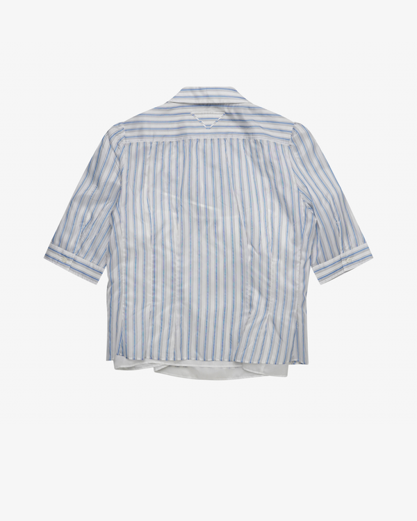 Prada - Women's Bemberg Stripe Shirts - (Light Blue)