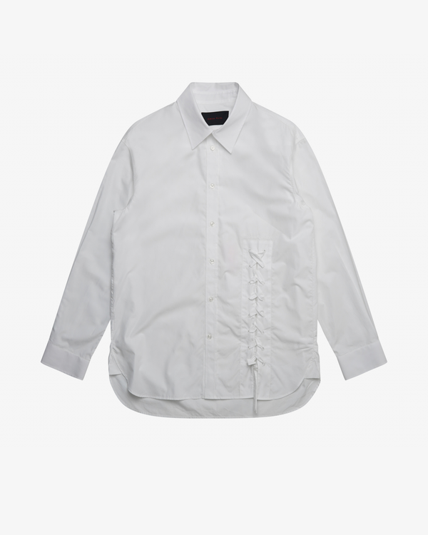 SIMONE ROCHA - Men's Lace Up Hem Easy Shirt - (White)