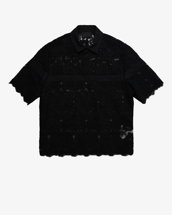 SIMONE ROCHA - Men's Panel Rugby Polo - (Black)
