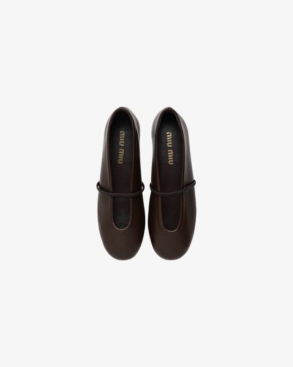 MIU MIU - Women's Vitello Ballerina - (Burgundy)