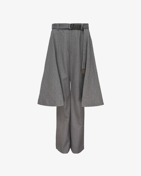 SACAI - Women's Herringbone Suiting Pants - (Brown)
