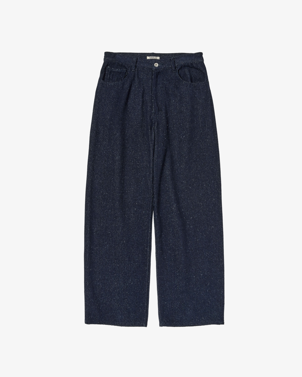 AURALEE - Men's Silk Nep Denim 5P Wide Pants - (Navy)