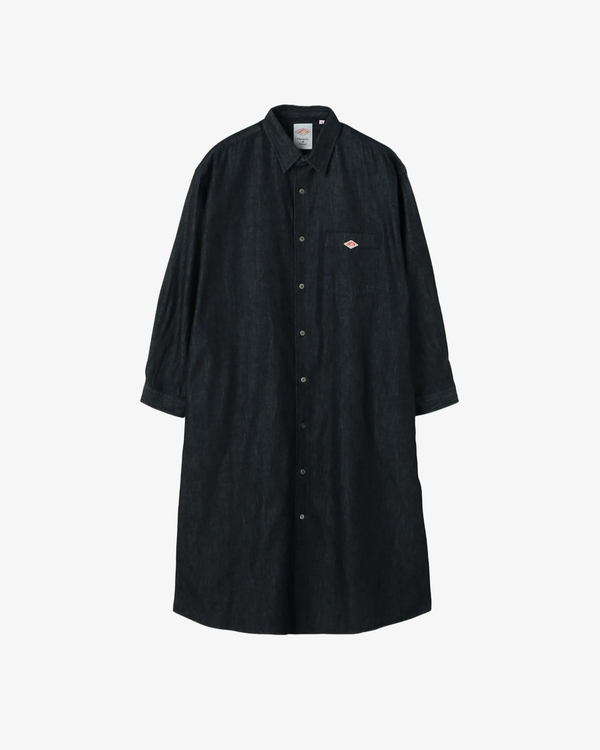 DANTON - Men's Regular Collar Shirt Dress - (Denim)