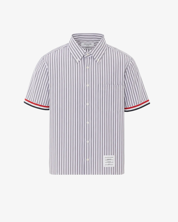 Thom Browne - Men's Straight Fit Short Sleeve Bd Shirt - (Grey)