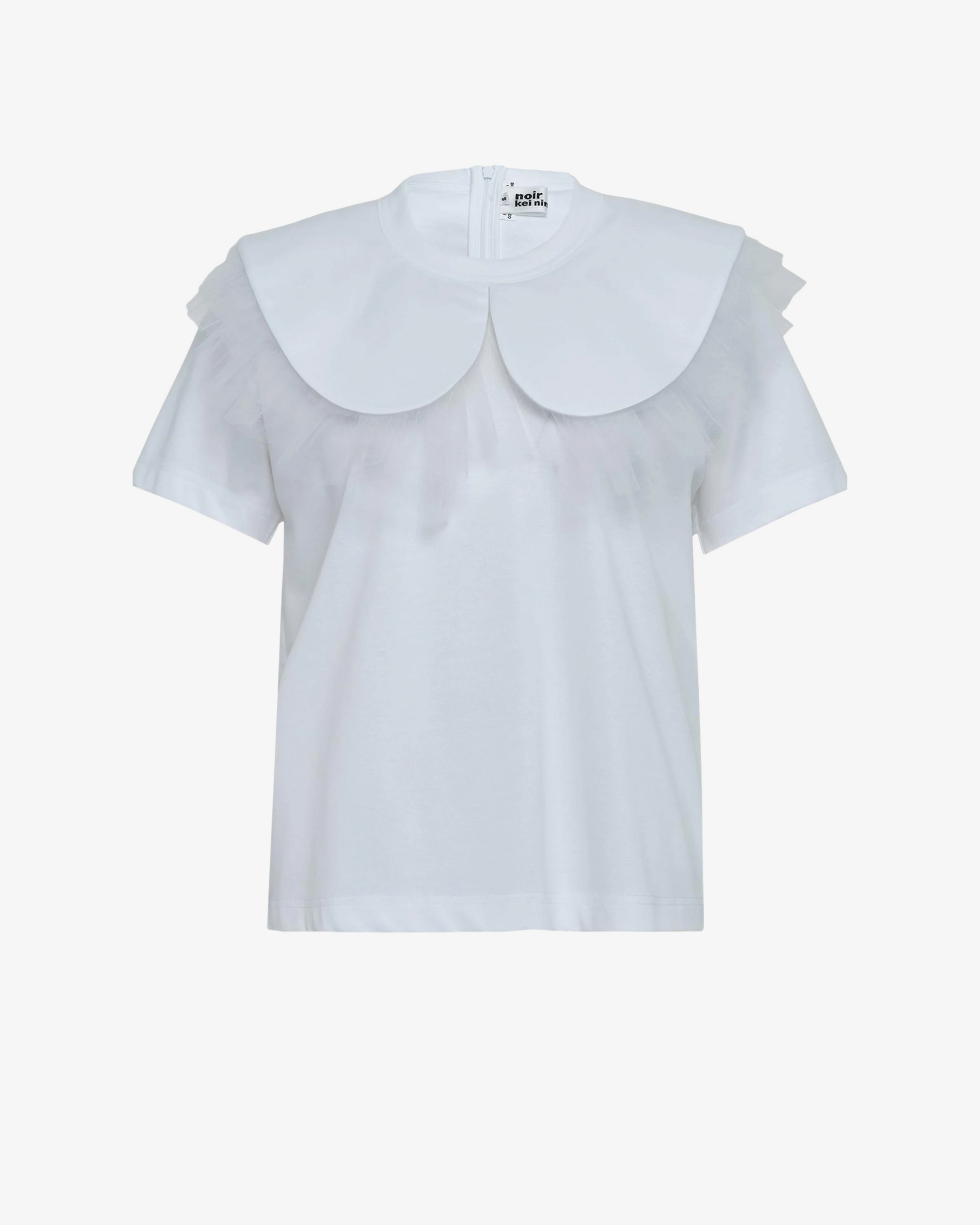 Noir Kei Ninomiya: Women's Collared T-Shirt (White) | DSMS E-SHOP
