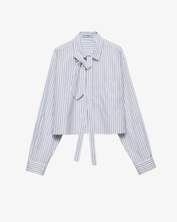 Prada - Women's Popeline Riga Shirt - (Light Blue F0637)