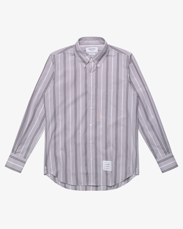 Thom Browne - Men's Long Sleeve Bd Straight Fit Shirt - (Grey)