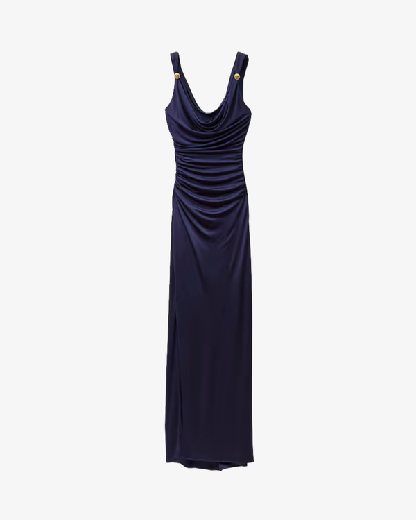VERSACE - Women's Gown Responsible Viscose Liquid Jersey - (Navy)