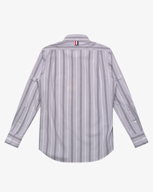 Thom Browne - Men's Long Sleeve Bd Straight Fit Shirt - (Grey)