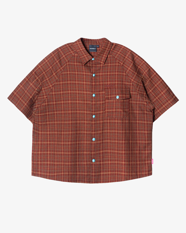 AGAINST LAB_AGAINST LAB  - Men's Flannel Miguel Shirt - (Red)_SHIRTS