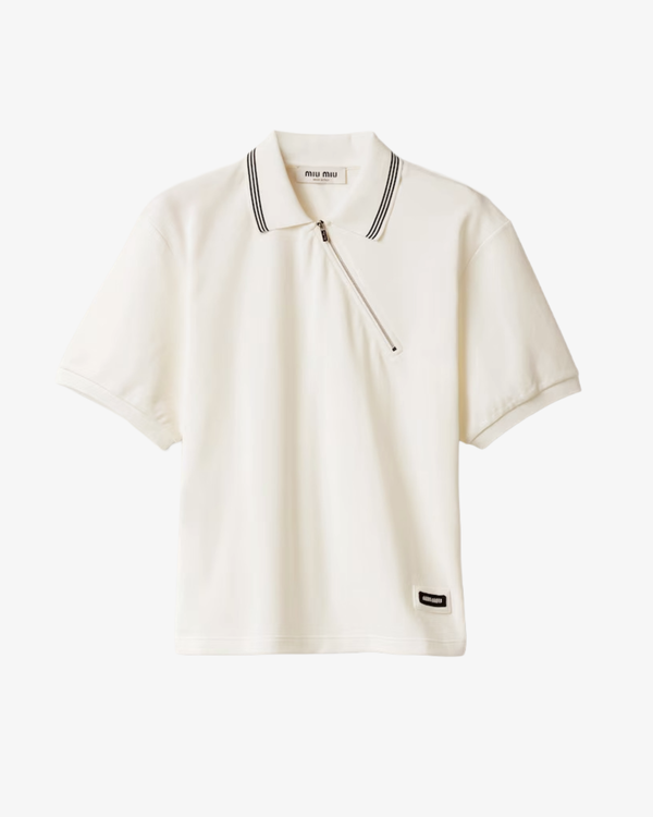 MIU MIU - Women's Piquet Polo - (Off-White)