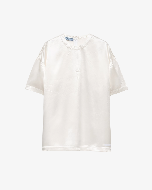 Prada - Women's Satin T-Shirt - (White F0009)