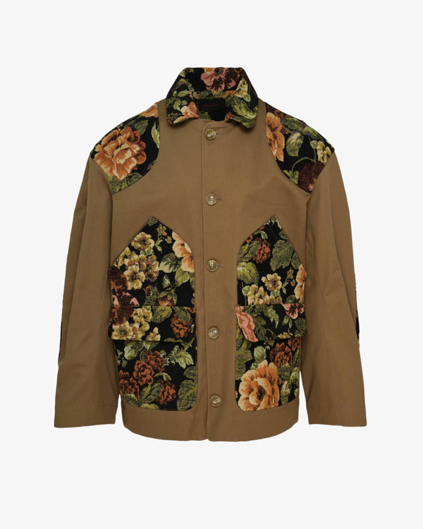 SIMONE ROCHA - Men's Patchwork Floral Field Jacket - (Khaki)