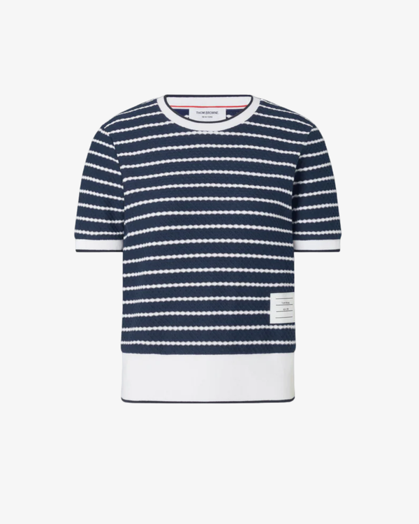 Thom Browne - Women's Rib Short Sleeve Tee - (Navy)