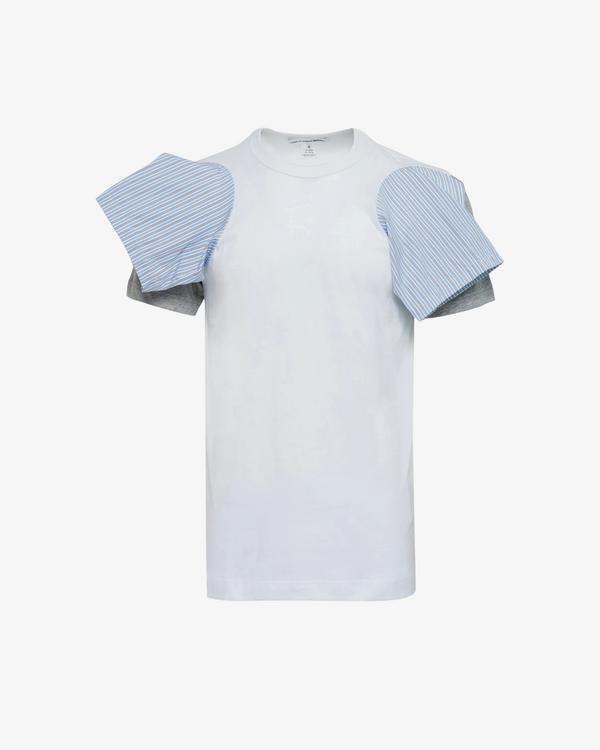 CDG Shirt - Men's Double Slv Tee - (White)
