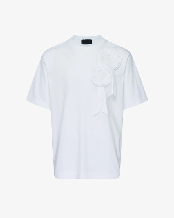 SIMONE ROCHA - Men's Ruffle Rosette Boxy T-Shirt - (White)