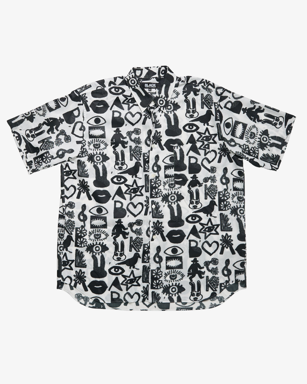 Black Comme des Garçons - Men's Polyester Broad Filip Pagowski Print - (Print)