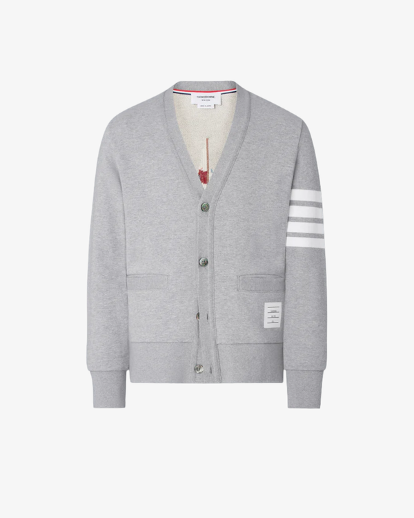 Thom Browne - Men's V Neck Cardigan - (Light Grey)