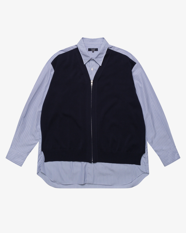 Comme des Garçons Homme - Men's Long Sleeve Stripe Shirt - (Navy)