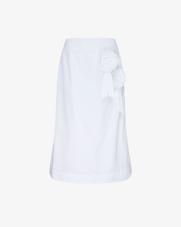 SIMONE ROCHA - Women's Ribbon Rosette Ripple Skirt - (White)