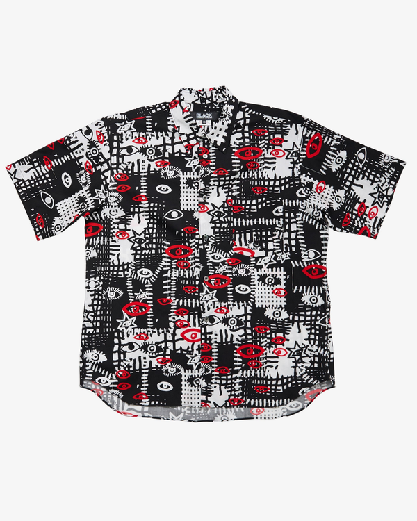Black Comme des Garçons - Men's Cotton Broad Filip Pagowski Print - (Print)
